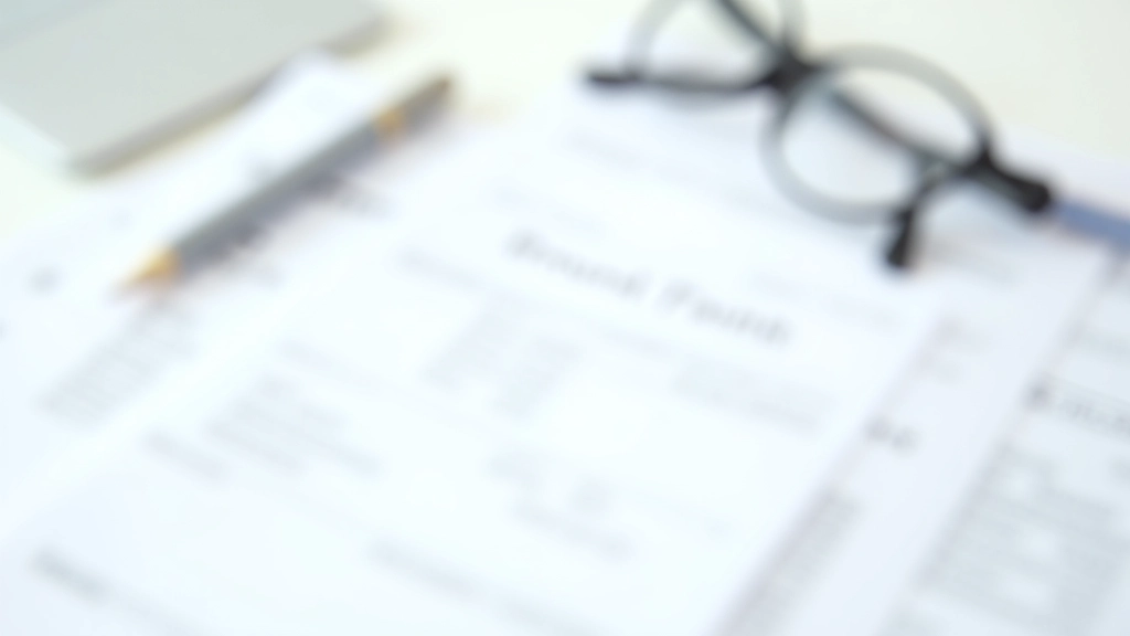 Close-up of banking documents and financial paperwork on desk
